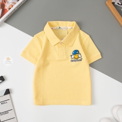 Áo cotton trẻ em - Bé Trai ngắn tay có cổ thêu chữ Smile 2/7