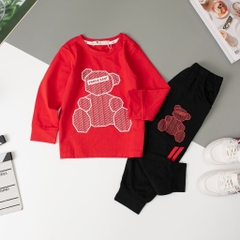 Bộ Bé trai cotton thu đông 4 chiều Gấu, Thỏ size 2/8 tuổi