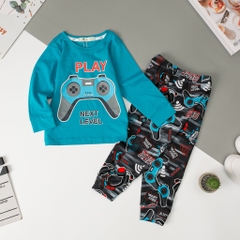 Bộ Bé trai thu đông phối quần size 2/10 tuổi