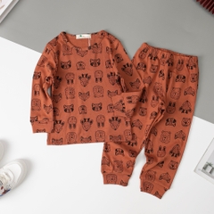 Bộ Bé trai, bé gái thu đông họa tiết size 3/10 tuổi