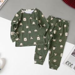 Bộ Bé trai, bé gái thu đông họa tiết size 3/10 tuổi