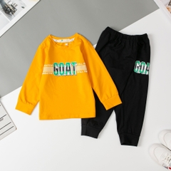 Bộ Bé trai thu đông 4 chiều in chữ Goat size 2/8 tuổi