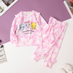 Bộ Bé gái thu đông loang in hình size 2/8 tuổi (lô 2)