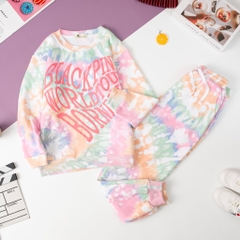 Bộ Bé gái nỉ bông màu loang size 12/18 tuổi