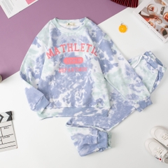 Bộ Bé gái nỉ bông màu loang size 12/18 tuổi