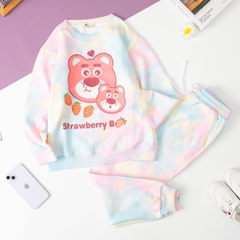 Bộ Bé gái nỉ bông màu loang size 12/18 tuổi