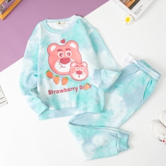 Bộ Bé gái nỉ bông màu loang size 12/18 tuổi