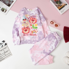 Bộ Bé gái nỉ bông vải loang size 2/10 tuổi
