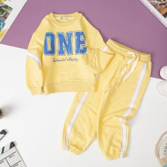 Bộ nỉ da cá bé trai, bé gái lé áo quần ONE size 3/8 tuổi