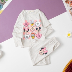 Bộ Bé gái thu đông in hình Mickey size 2/8 tuổi