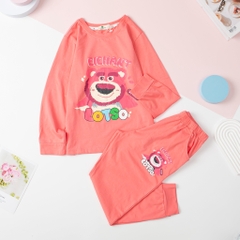 Bộ cotton Bé gái thu đông 4 chiều in Gấu size 10/16 tuổi