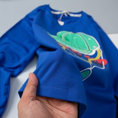 Bộ cotton thu đông Bé trai in mũ quần phối size 10/16T