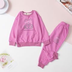 Bộ nỉ da cá Bé trai, bé gái chữ Bonnie size 2/8 tuổi