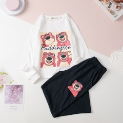 Bộ thu đông Bé gái cotton size đại cho bạn 26kg - 45kg