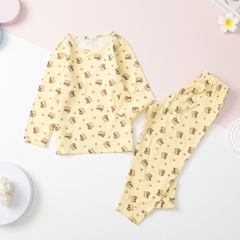 Bộ cotton thu đông trẻ em họa tiết size 3/10T