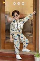 Bộ BT nỉ bông rằn ri có mũ 4/10
