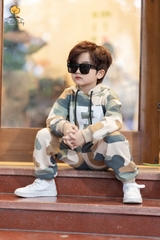 Bộ BT nỉ bông rằn ri có mũ 4/10