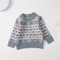 Áo len Bé trai cổ tròn dài tay size 1/4 tuổi