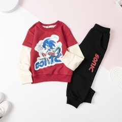 Bộ nỉ da cá BT tay nối in chữ Sonic 3/10