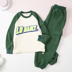 Bộ nỉ da cá BT, BG thêu Lodance 10/16
