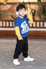 Bộ nỉ da cá BT tay nối in chữ Sonic 3/10