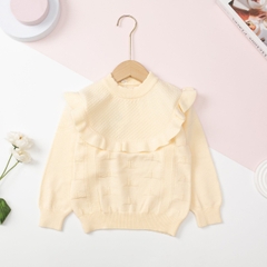Áo len Bé gái dài tay cổ bèo cho bé từ 16kg - 36kg