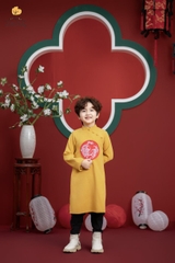 Áo dài BT nhung tăm 3 cúc vai 2/12 x23