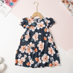 Váy cotton BG lanh tay bồng 2/10 x24
