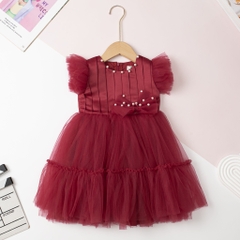 Váy công chúa xếp ly ngực 2/10T