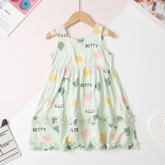 Váy cotton BG lanh SN bèo gấu viền 2/10 x24