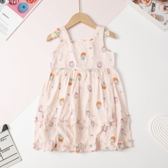 Váy cotton BG lanh SN bèo gấu viền 2/10 x24