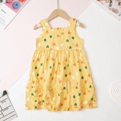 Váy cotton BG lanh SN bèo gấu viền 2/10 x24