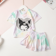 Bộ cotton BG chân váy vải loang 3/10 x24