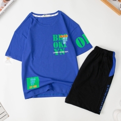 Bộ cotton BT ngắn tay in chữ BRO 10/16