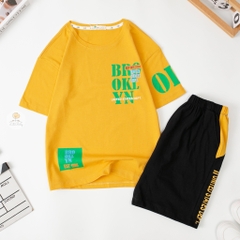 Bộ cotton BT ngắn tay in chữ BRO 10/16