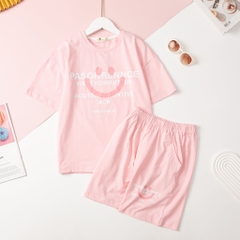 HY4 Bộ cotton ngắn tay Bé trai, bé gái size đại 8/16T
