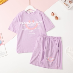 HY4 Bộ cotton ngắn tay Bé trai, bé gái size đại 8/16T