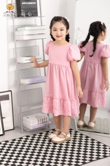 Váy kẻ tay bồng size 2/10 tuổi