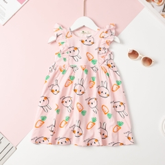 Váy cotton BG viền bèo 2/12 x24