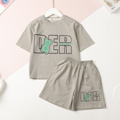 Bộ cotton Bé trai ngắn tay chữ BIS size 4/12T