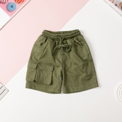 Quần vải dài kẻ caro BG, BT kaki sooc 2 túi ốp 1 bên 10/16 x24