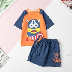 Bộ Bé trai cotton ngắn tay phối tay size 2/10 tuổi