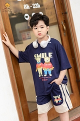Bộ cotton cao cấp BT, BG in Smile 4/12 x24