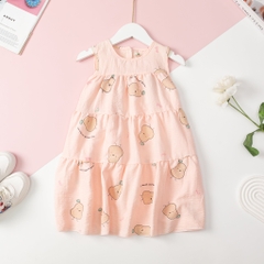 Váy Bé gái đũi phồng sát nách size 2/12T
