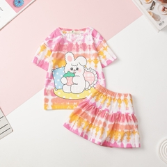 Bộ cotton BG chân váy vải loang 3/10 x24