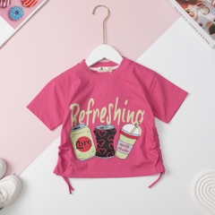 Áo cotton BG ngắn tay rút dây hông 4/12 x24