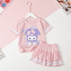 Bộ cotton Bé gái chân váy chạy sọc size 3/10T x24