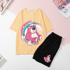 H427 Bộ cotton ngắn tay Bé gái size đại 8/14T