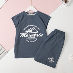 Bộ cotton BT sát nách can vai Mountain 10/16
