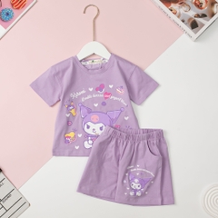 H424 Bộ cotton BG ngắn tay kuromi 2/7 x24